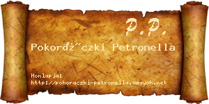 Pokoráczki Petronella névjegykártya